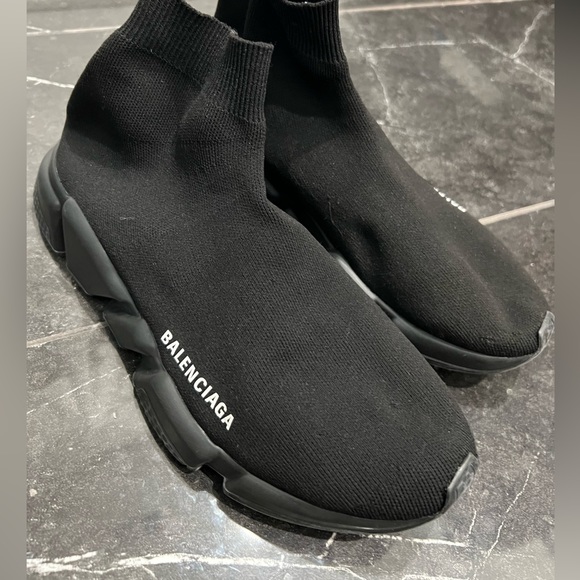 WOMEN'S balenciaga  SPEED RECYCLED KNIT SNEAKER IN BLACK - Picture 4 of 4